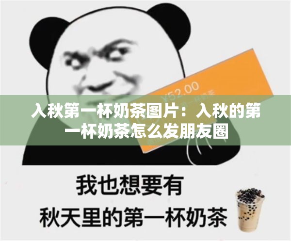 入秋第一杯奶茶图片：入秋的第一杯奶茶怎么发朋友圈