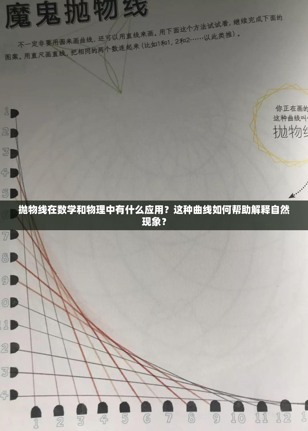 抛物线在数学和物理中有什么应用？这种曲线如何帮助解释自然现象？